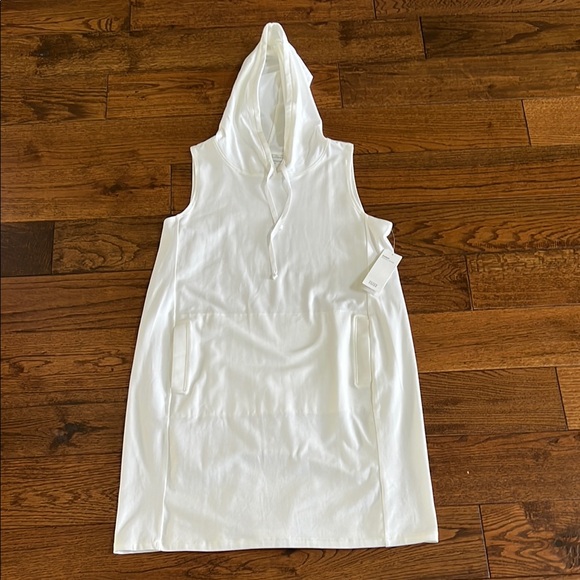 Eileen Fisher Women’s White Hooded Short Shift Dress SzM - Picture 1 of 3